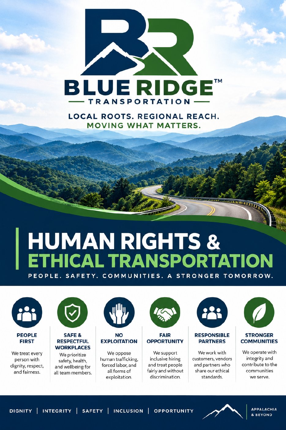 Preview of the Blue Ridge Transportation Human Rights & Ethical Transportation poster